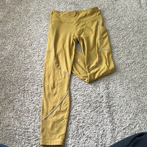 Fabletics full length medium leggings in gold